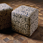 322979 Suzani Embroidery Darnley Antique Gold/Vine Black Fabric by Zoffany