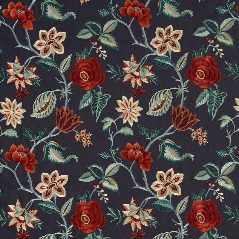 332982 Anjolie De Novo Darnley Amber/Ink Fabric by Zoffany