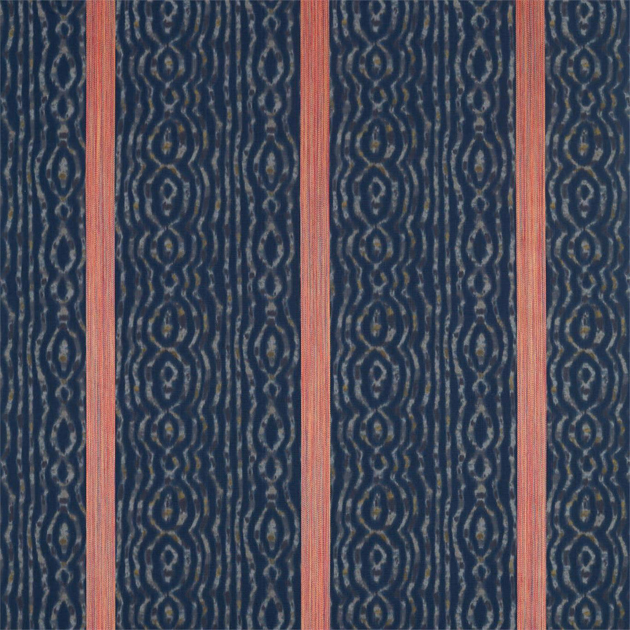 332985 Lennox Stripe Darnley Indigo/Sunstone Fabric by Zoffany
