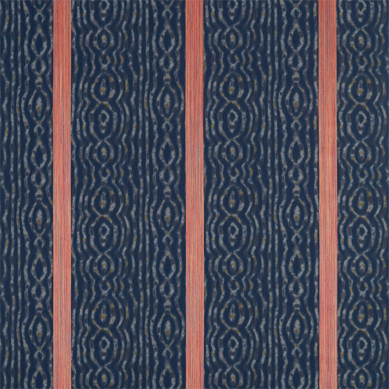 332985 Lennox Stripe Darnley Indigo/Sunstone Fabric by Zoffany