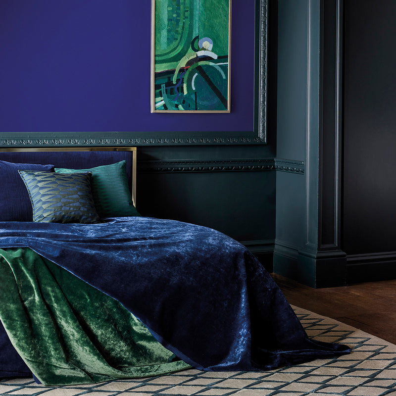 333008 Curzon Maze Lazuli Fabric by Zoffany