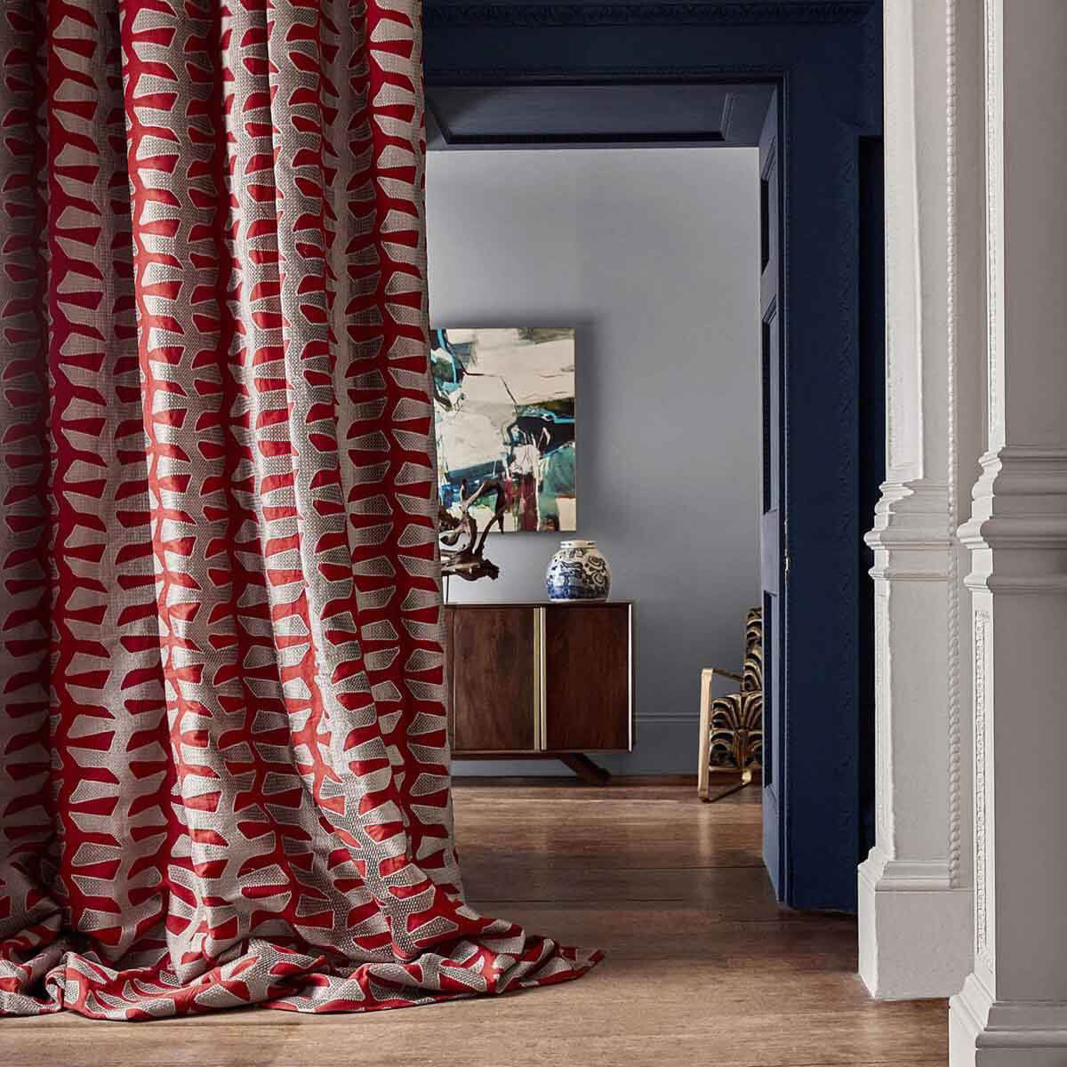 333015 Verdi Applique Icons Venetian Fabric by Zoffany