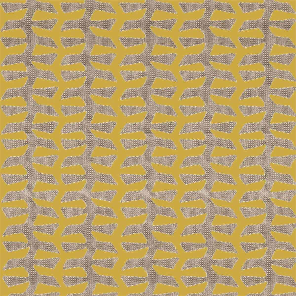 333016 Verdi Applique Icons Tiger's Eye Fabric by Zoffany