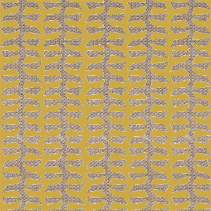 333016 Verdi Applique Icons Tiger's Eye Fabric by Zoffany