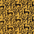 Deco Deer Icons Tiger's Eye/Vine Black Fabric by Zoffany
