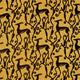Deco Deer Icons Tiger's Eye/Vine Black Fabric by Zoffany
