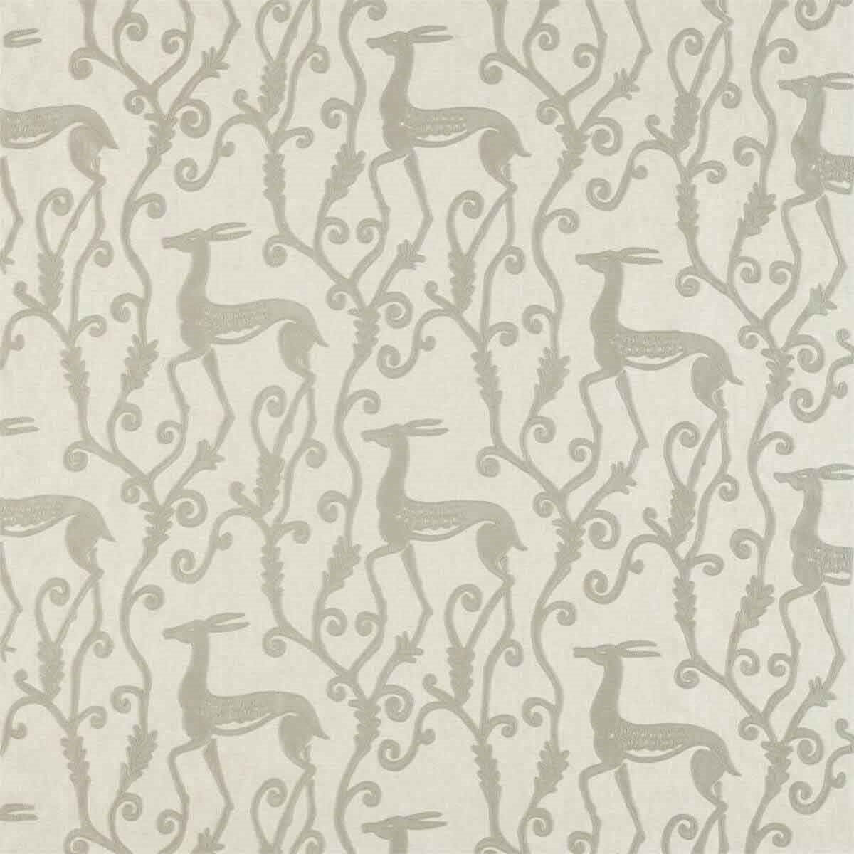 333018 Deco Deer Icons Empire Grey Fabric by Zoffany