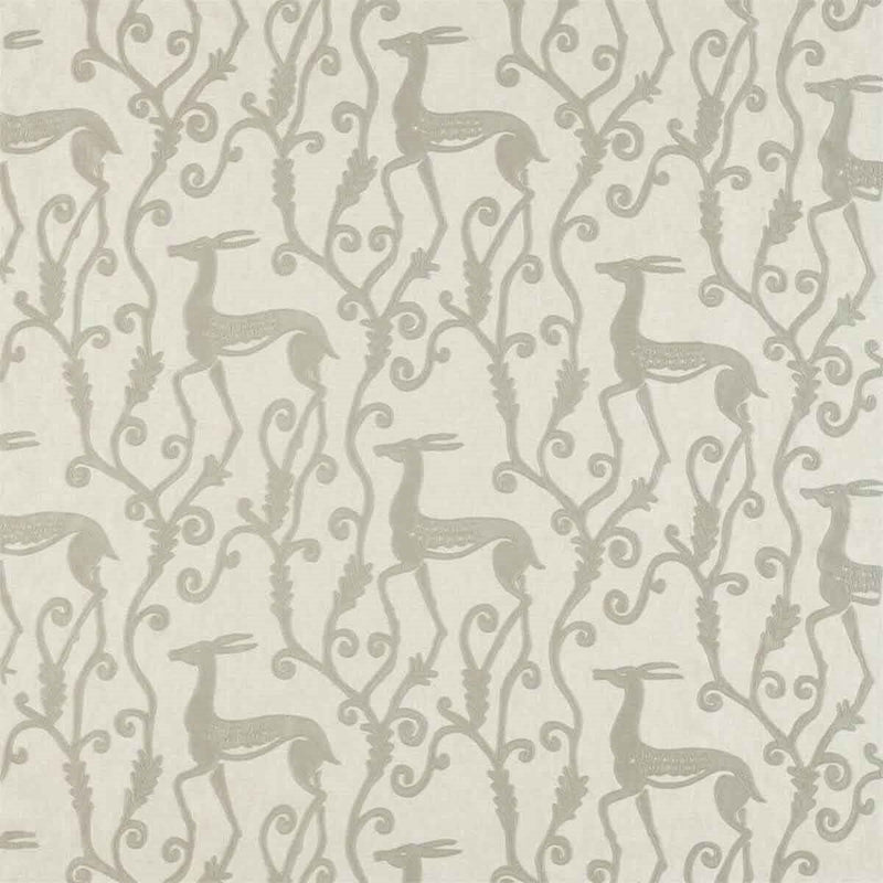 333018 Deco Deer Icons Empire Grey Fabric by Zoffany