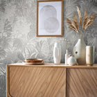 33301 Metallic Jungle Leaves The New Design Book Silver Wallpaper By Galerie