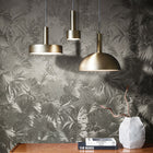 33302 Metallic Jungle Leaves The New Design Book Platinum Wallpaper By Galerie