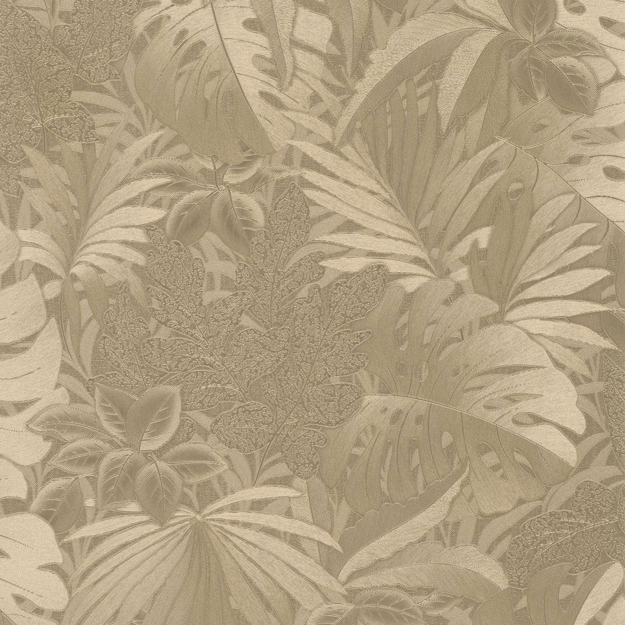 33303 Metallic Jungle Leaves The New Design Book Gold Wallpaper By Galerie