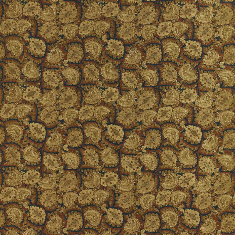 333086 Suzanni Archive Embroidery Rare Textiles Antique Gold/Ink Fabric by Zoffany