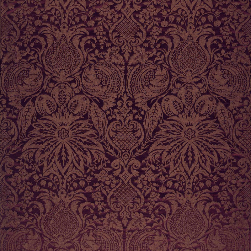333099 Mitford Weave Damask Rubient Fabric by Zoffany