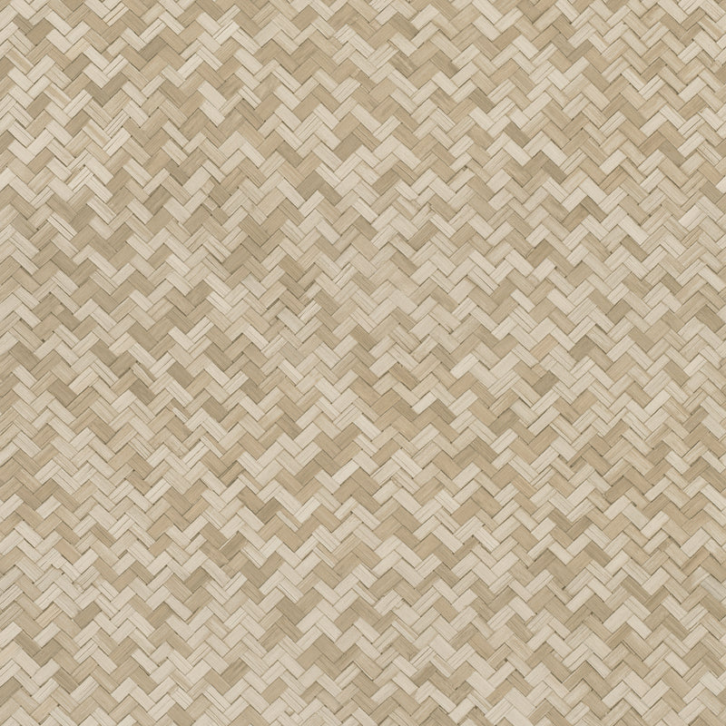 33309 Rattan Eden Beige Wallpaper By Galerie