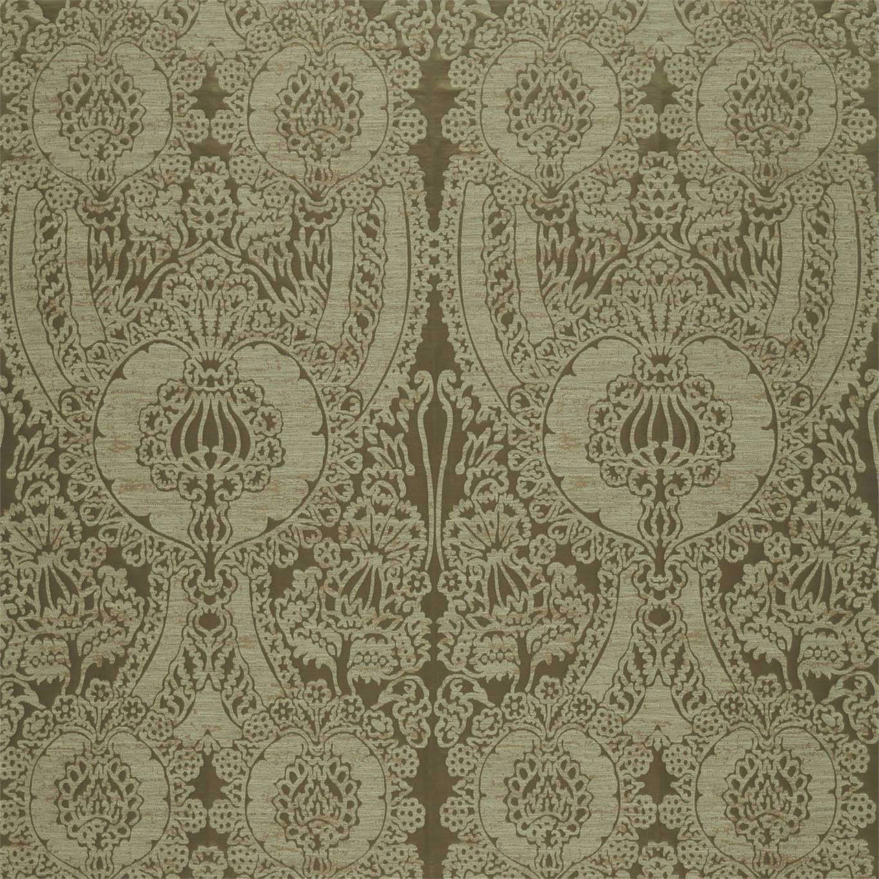 333107 Capodimonte Weave Damask Olivine Fabric by Zoffany
