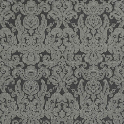 Brocatello Damask Gargoyle Fabric by Zoffany