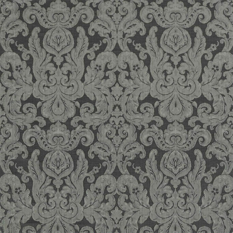 333108 Brocatello Damask Gargoyle Fabric by Zoffany