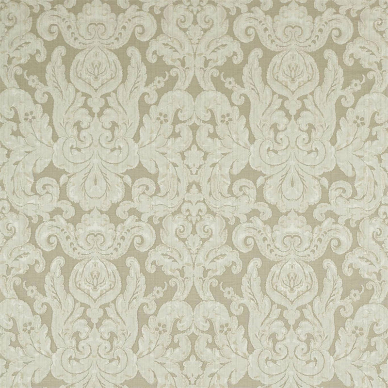 333110 Brocatello Damask Stone Fabric by Zoffany