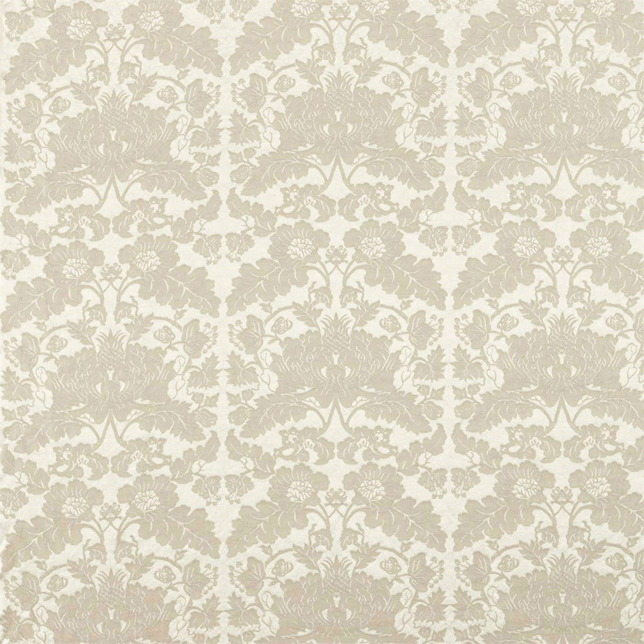 333114 Villandry Weave Damask White Opal Fabric by Zoffany