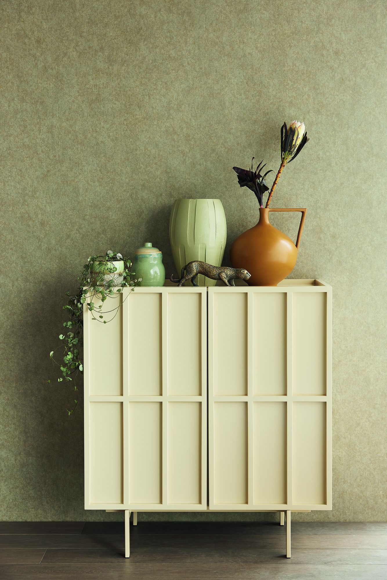333202 Plain Texture Cream Wallpaper by Eijffinger