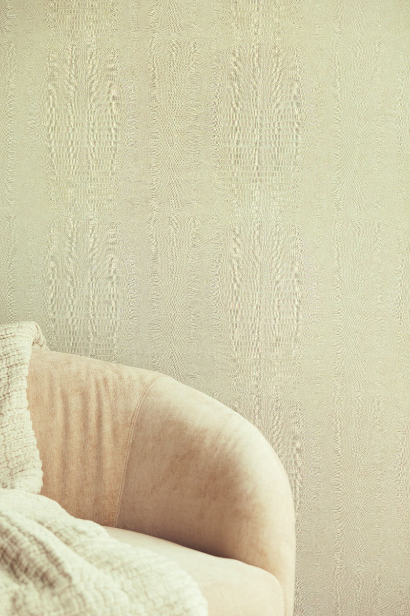 333232 Plain Texture Cream Wallpaper by Eijffinger