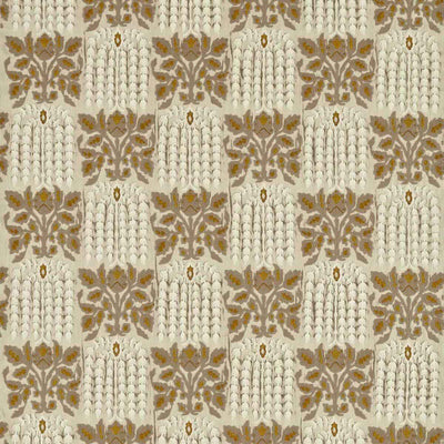 Nirvani Embroidery Kensington Walk Antique Gold Fabric by Zoffany
