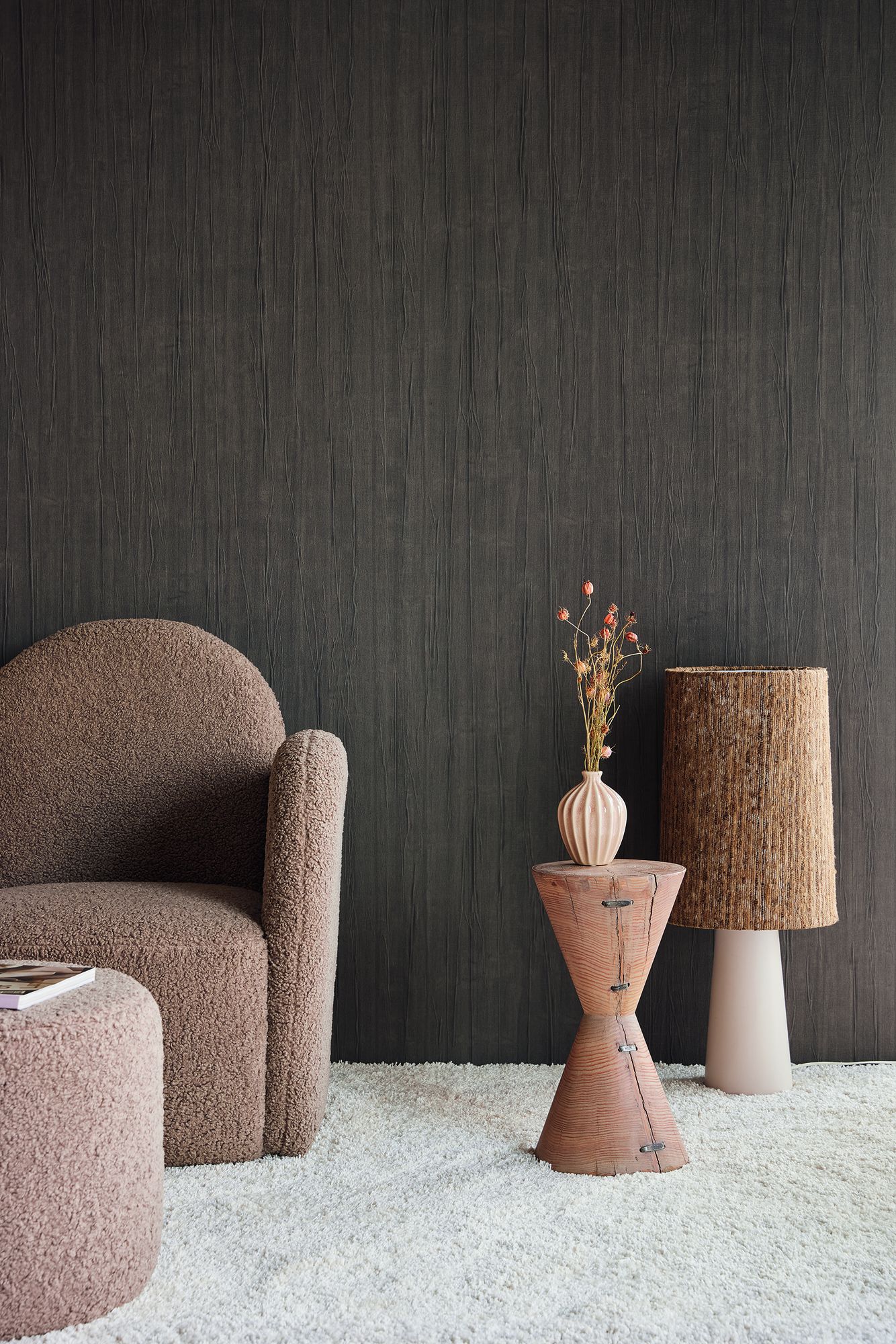 333253 Plain Texture Taupe Wallpaper by Eijffinger