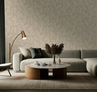 Langdale Allover Leaf Beige Wallpaper by Belgravia | 33327