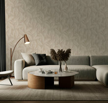 Langdale Allover Leaf Beige Wallpaper by Belgravia | 33327