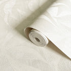 Langdale Allover Leaf Ivory Wallpaper by Belgravia | 33328
