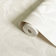 Langdale Allover Leaf Ivory Wallpaper by Belgravia | 33328