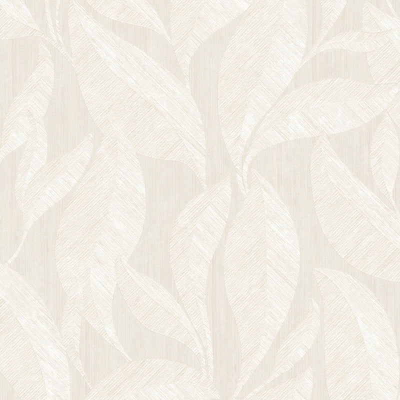 Langdale Allover Leaf Ivory Wallpaper by Belgravia | 33328