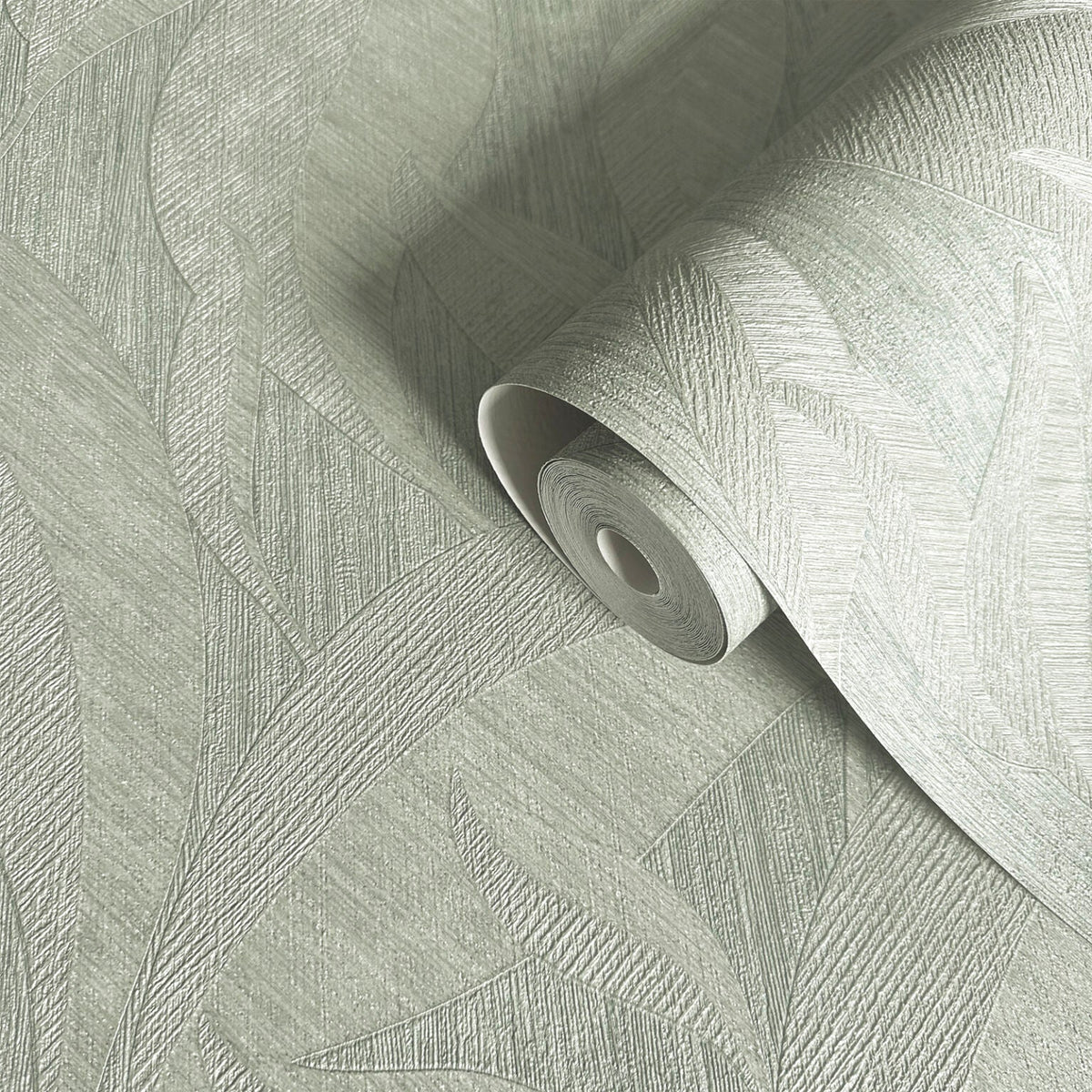 Langdale Allover Leaf Sage Wallpaper by Belgravia | 33329