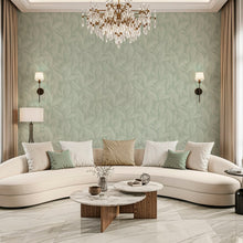 Langdale Allover Leaf Sage Wallpaper by Belgravia | 33329