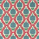 Anar Trellis Cotswolds Manor Serpentine and Crimson Fabric by Zoffany