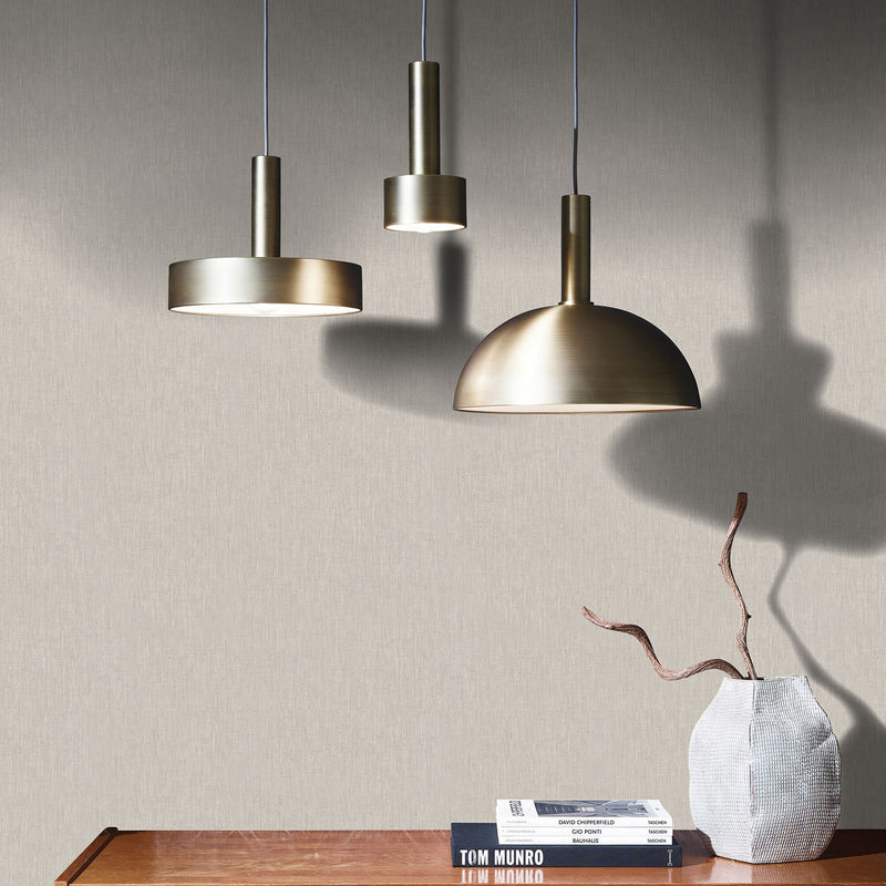 33329 Eden Linen Greige Wallpaper By Galerie