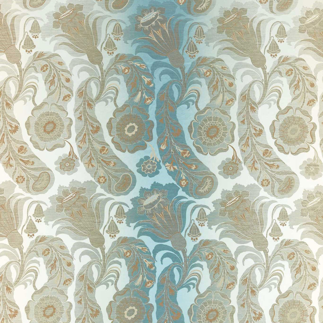 333300 Sezincote Damask Cotswolds Manor La Seine Fabric by Zoffany