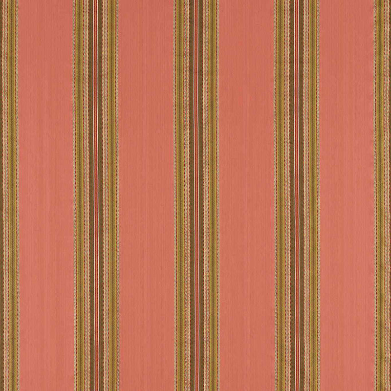 333354 Lisere Stripe Arcadian Thames Venetian Red Fabric by Zoffany