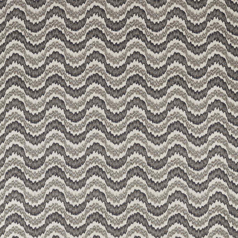 333355 Dragon Flamestitch Arcadian Weaves Charcoal Fabric by Zoffany