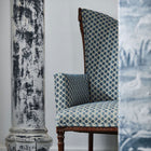333365 Seymour Spot Arcadian Weaves Indigo Fabric by Zoffany