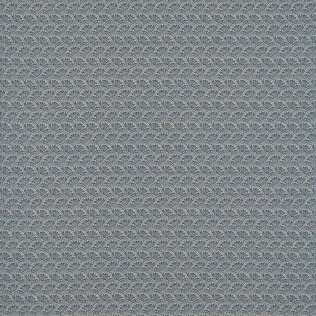 333368 Tudor Damask Arcadian Weaves Indigo Fabric by Zoffany