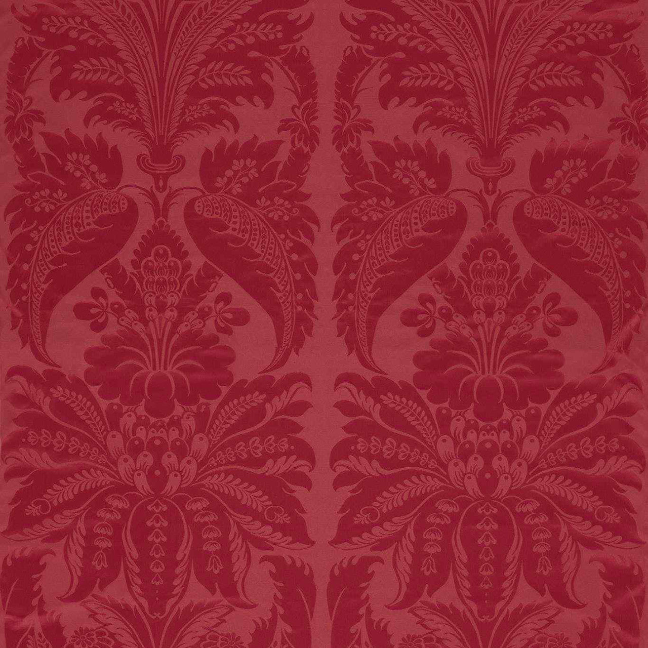 333379 Clandon Damask Suffolk Damasks and Stripes Cinnabar Fabric by Zoffany