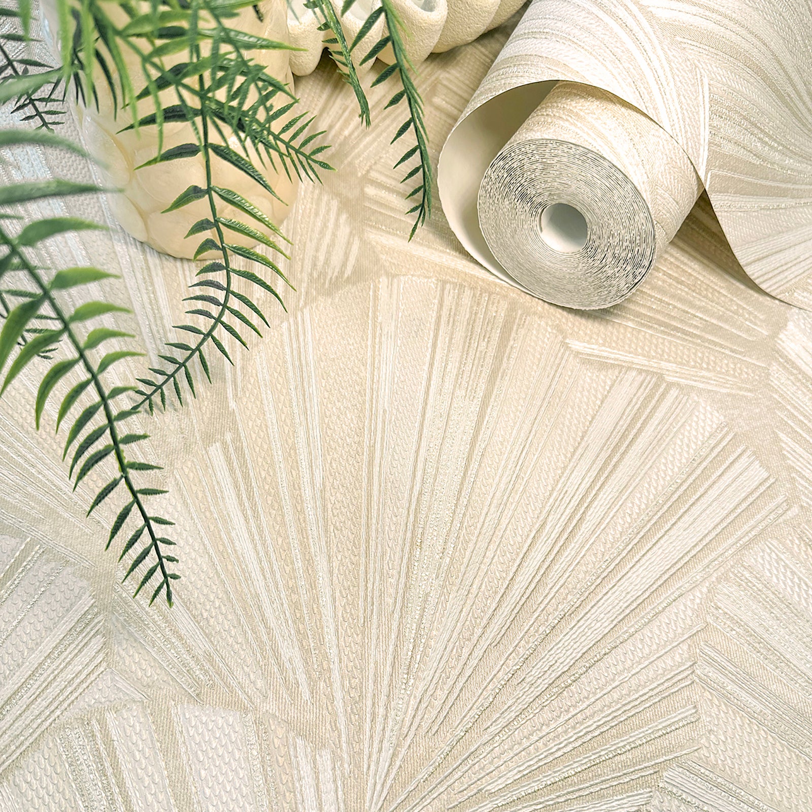 GB 33337 Allegra Geometric Cream Wallpaper by Belgravia