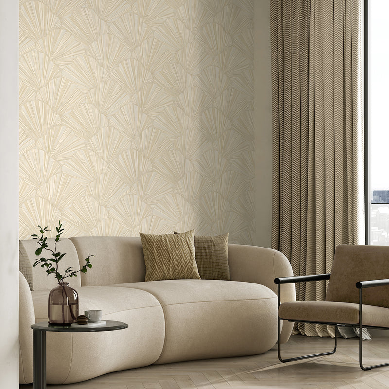GB 33337 Allegra Geometric Cream Wallpaper by Belgravia