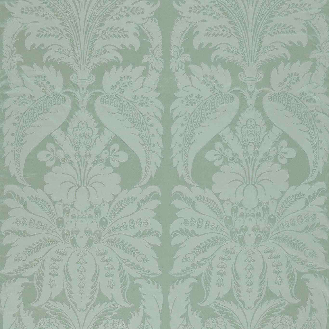 333392 Knole Damask Suffolk Damasks and Stripes Stockholm Blue Fabric by Zoffany