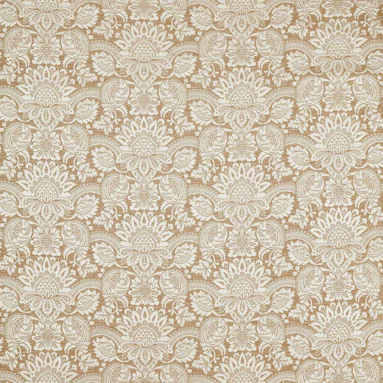 333384 Pomegranate Brocatelle Suffolk Damasks and Stripes Pale Gold Fabric by Zoffany