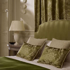 333387 Arabesque Silk Suffolk Damasks and Stripes Pale Olive Fabric by Zoffany