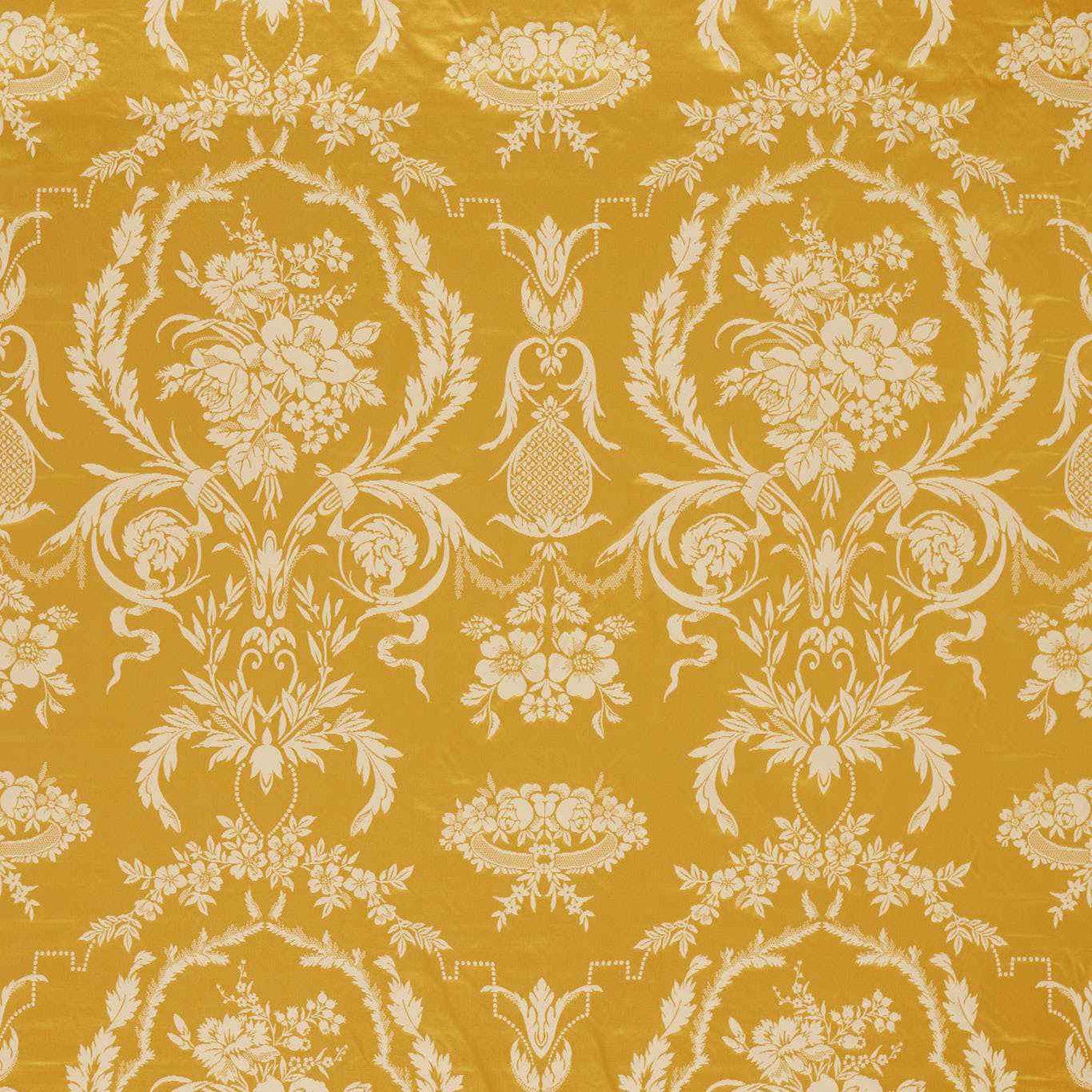 333388 Arabesque Silk Suffolk Damasks and Stripes Tigers Eye Fabric by Zoffany