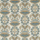 Long Gallery Brocade Suffolk Damasks and Stripes Teal/Gold Fabric by Zoffany