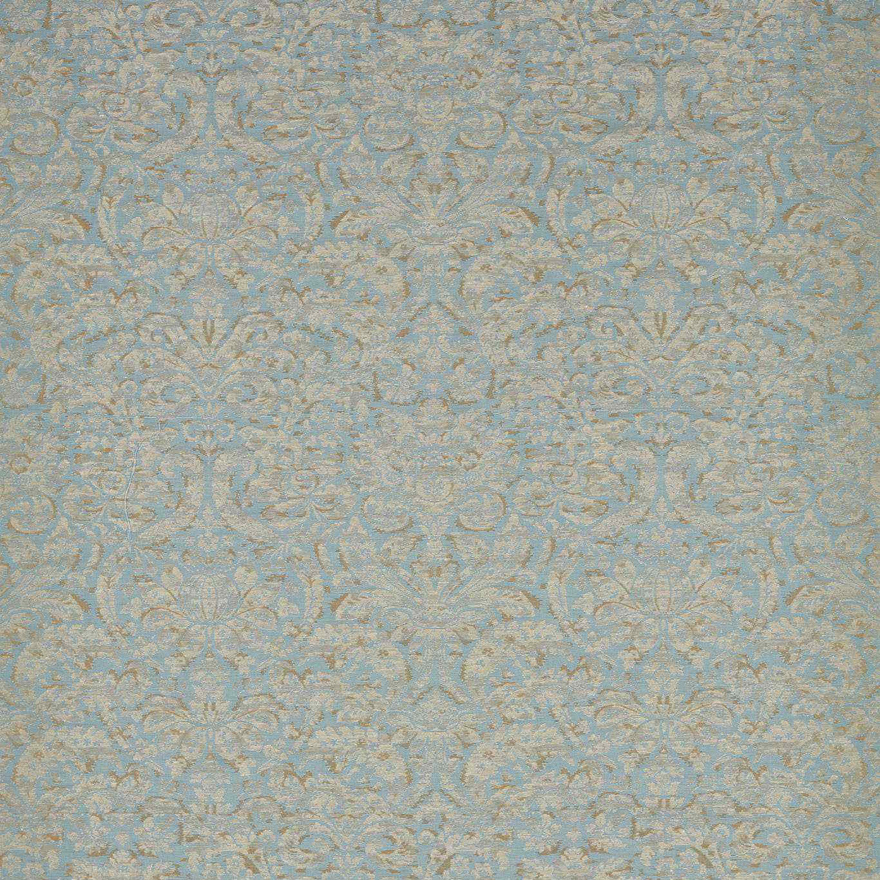 333392 Knole Damask Suffolk Damasks and Stripes Stockholm Blue Fabric by Zoffany